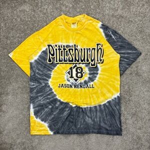 Vintage 2000 Pittsburgh Pirates Jason Kendall Tie Dye T Shirt Large